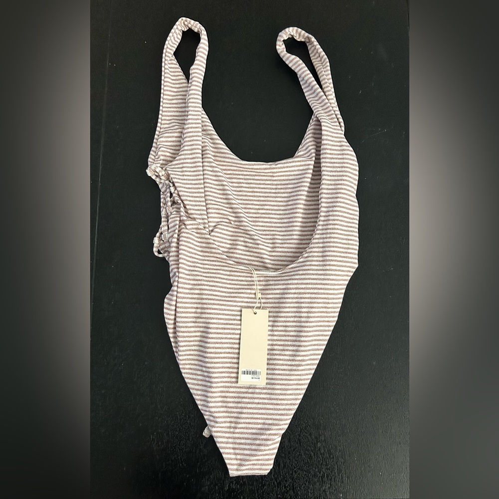 Eberjey Striped One Piece Swimsuit size Large - Picture 4 of 6